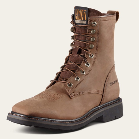 Ariat Other - NIB ARIAT WORK BOOT - CASCADE 8” STEEL TOE - ALAMO BROWN - SIZE 10.5